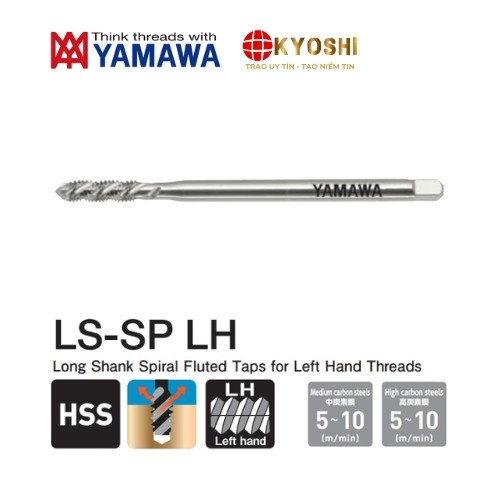 Mũi Taro Xoắn Trái Loại Dài Cho Lỗ Sâu LS-SP LH từ Yamawa