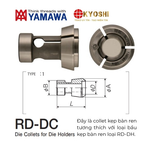 Collet Kẹp Bàn Ren RC-DC hình 1