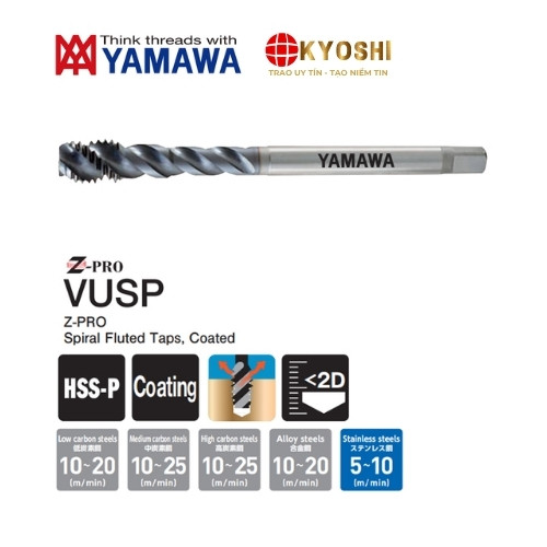Mũi taro xoắn hiệu suất cao dòng Z-PRO VUSP
