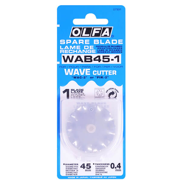 OLFA WAB45-1 (RB45W) | Lưỡi Dao Tạo Hình Lượn Sóng Lớn (45mm)