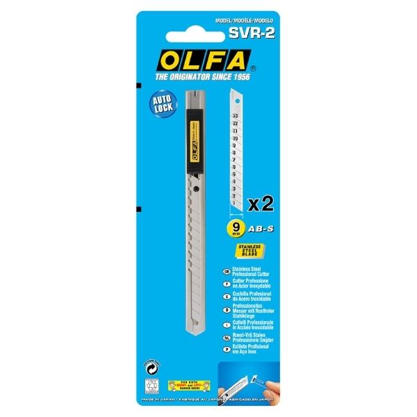 Olfa SVR-2 | Dao Cắt Tiêu Chuẩn Khóa Tự Động Bằng Thép Không Gỉ (9mm) | Dao Cắt Công Nghiệp - Ảnh 3