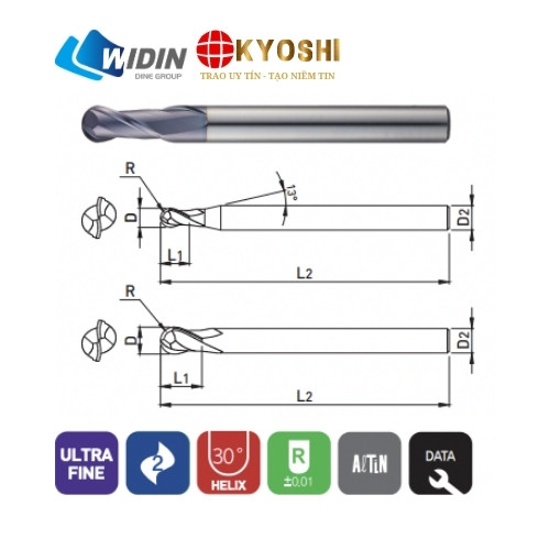 Dao phay cầu hợp kim DB512050 từ Widin