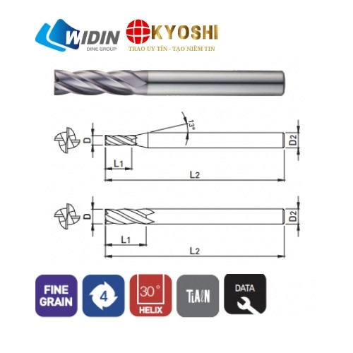 Dao phay ngón 4 me cắt ZE324081
