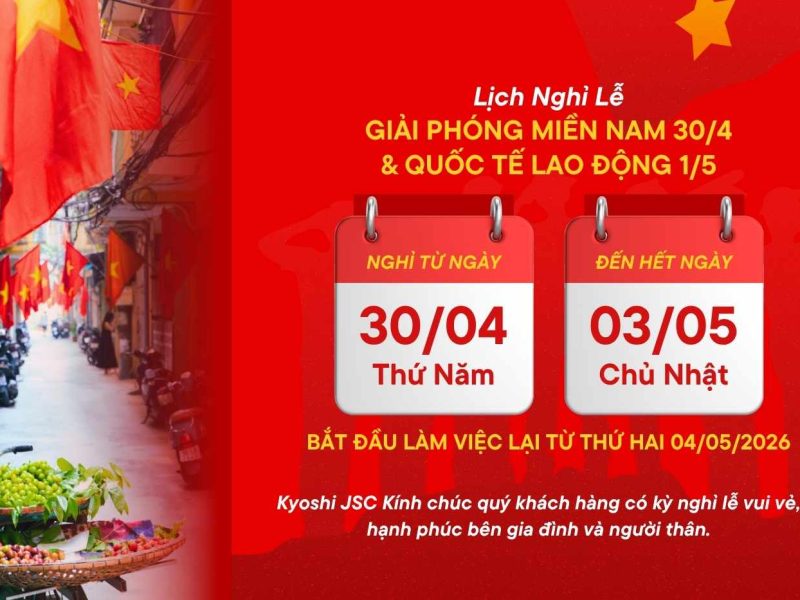 Kyoshi Thông báo lịch nghỉ lễ 30/4 – 01/05