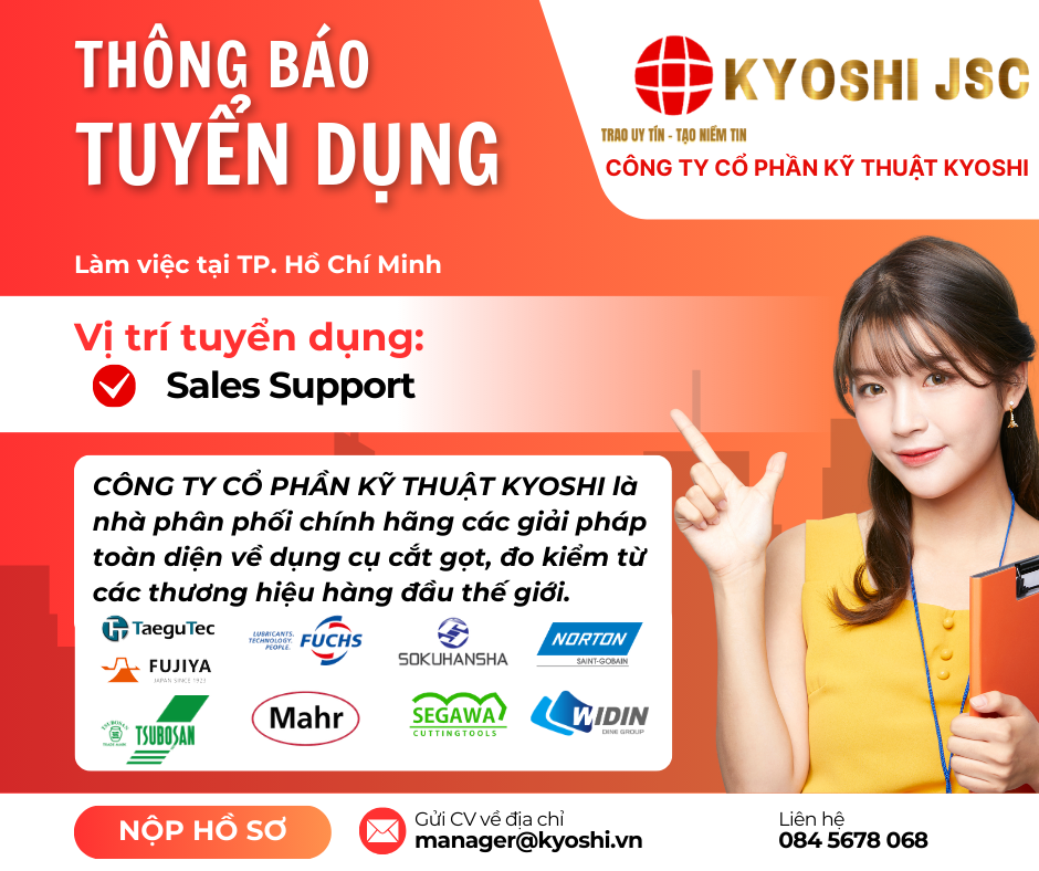 Thông báo Tuyển dụng Vị trí Sales Support tại Kyoshi JSC